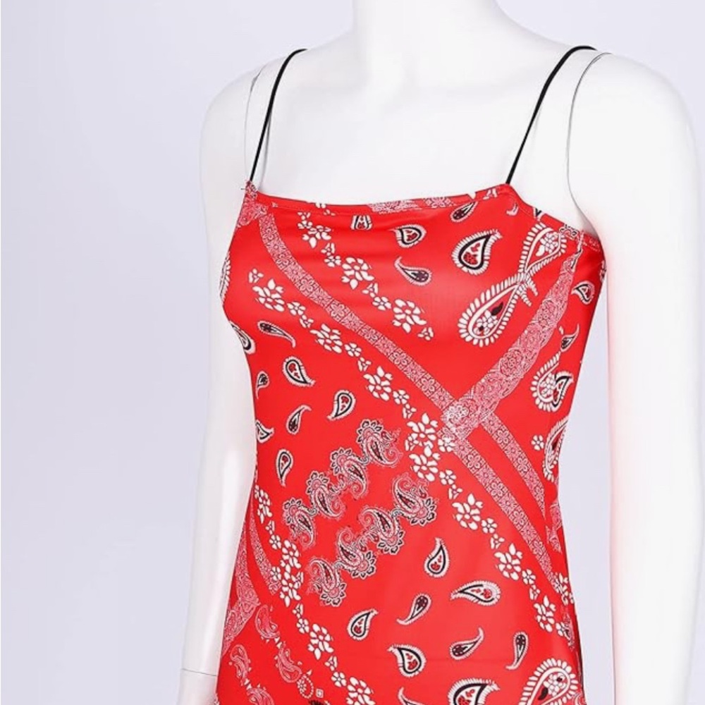 Red bandana Mini Dress